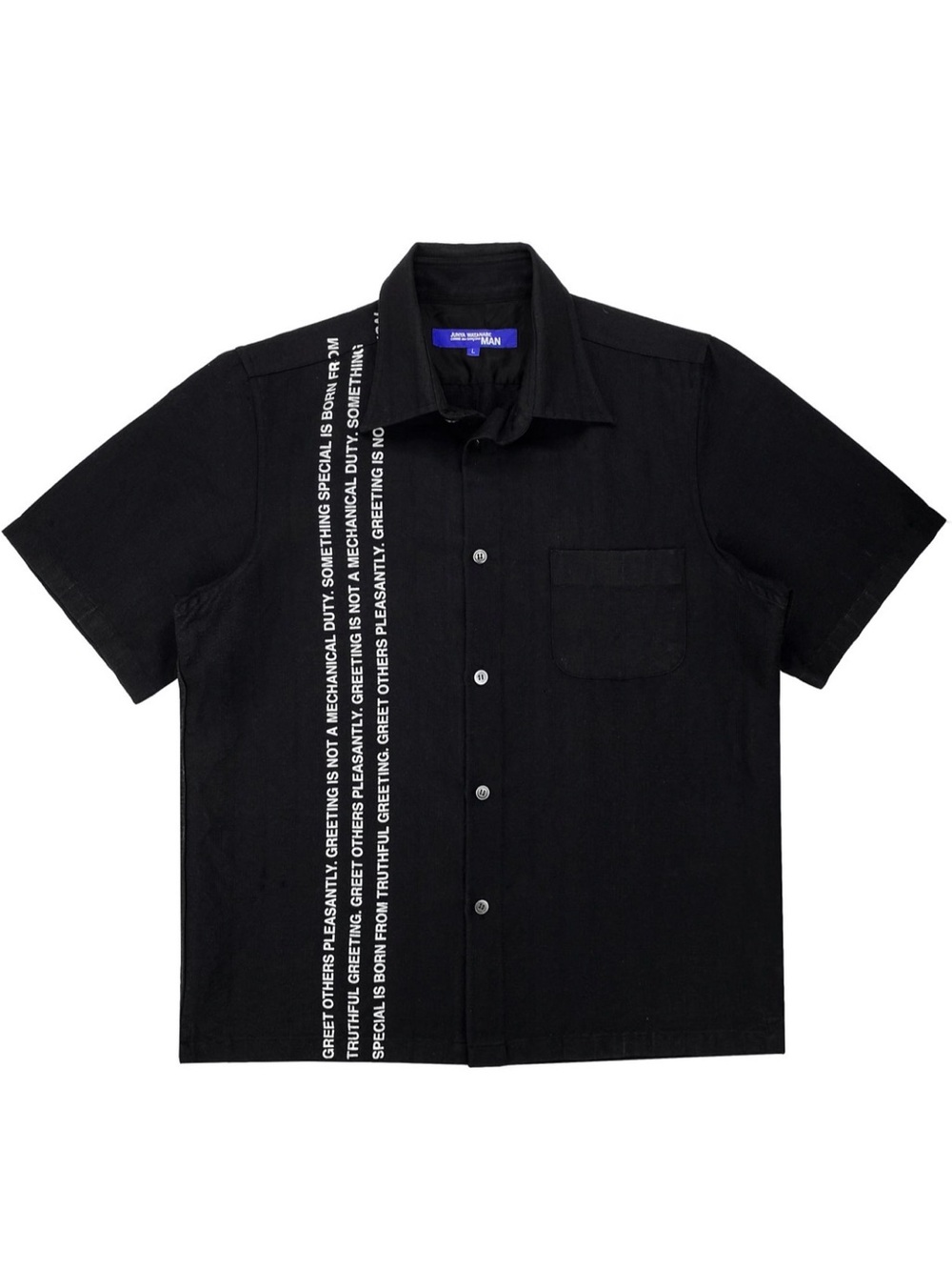 Junya Watanabe
SS02 Poem Greet Others Pleasantly Button
Shirt